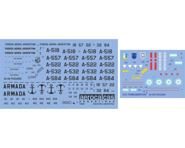 IA-58 Pucara Fuerza Aerea Argentina *** T-34 Turbomentor Armada Argentina (72036)