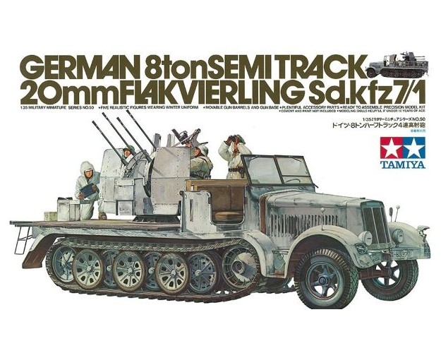 GERMAN 8ton SEMI TRACK 20mm FLAKVIERLING Sd.Kfz. 7/1