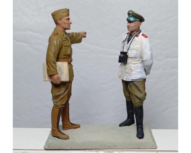 Mariscal Rommel con oficial de Estado Mayor