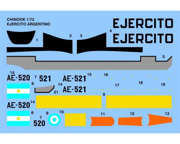 CHINOOK EJERCITO ARGENTINO 1/72 (72019)