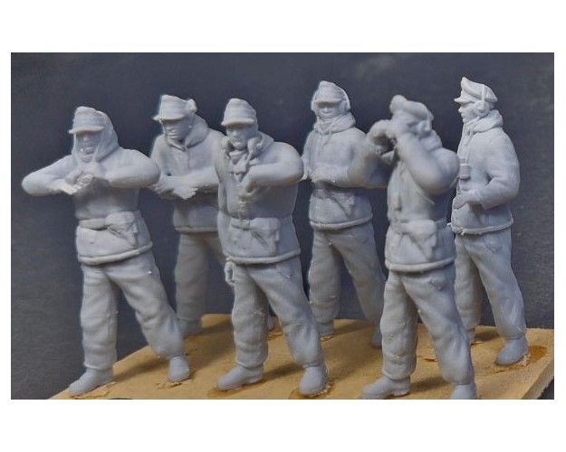 Tripulación alemana de tanques - Invierno (6 figuras) Set 1