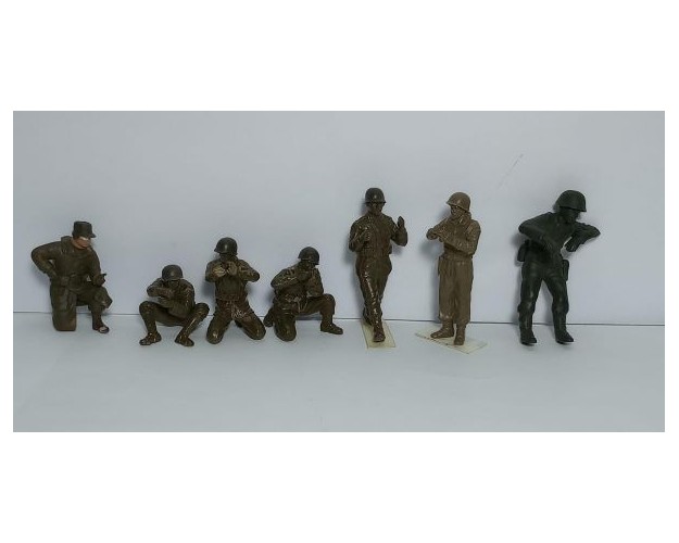 DIORAMA U.S ARMY: Obus Howitzer 105mm + Cal. 0,50 + M18 + 7 figuras