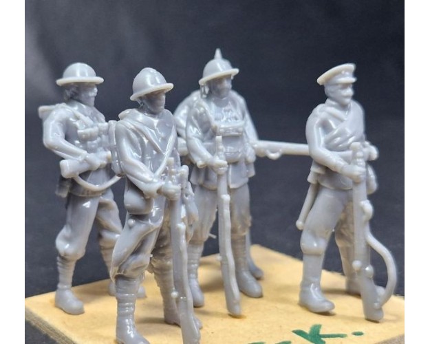 WWI Soldados (Ruso, alemán, inglés, francés) 5 figuras