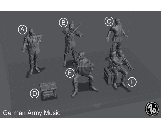 WWI Alemanes - Músicos (5 figuras)