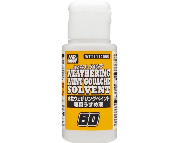 WATER-BASED WEATHERING PAINT GOUACHE SOLVENT - SOLVENTE PARA PINTURA DE ENVEJECIMIENTOS MR.HOBBY A BASE DE AGUA