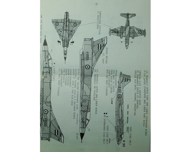 ARGENTINA AIR FORCE - A-4B, MIRAGE, CANBERRA & F86