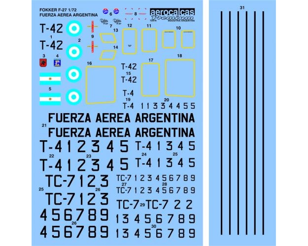 FOKKER F-27 FUERZA AEREA ARGENTINA (72016)