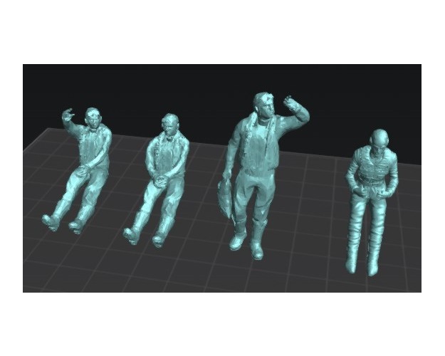 Pilotos WWII (set.2). 4 figuras