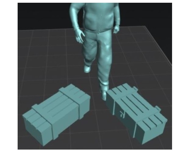 Cajas de munición de madera (x2)