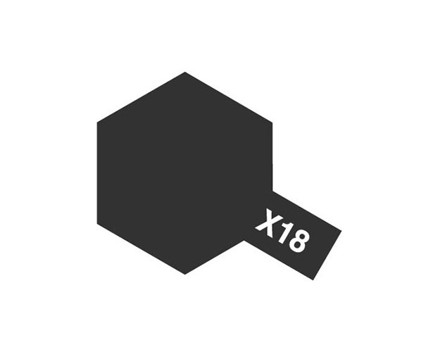 Acrylic Mini X-18 Semi Gloss Black- 10ml