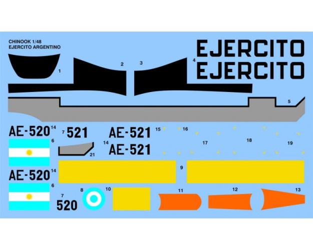 CHINOOK EJÉRCITO ARGENTINO 1/48 (48019)