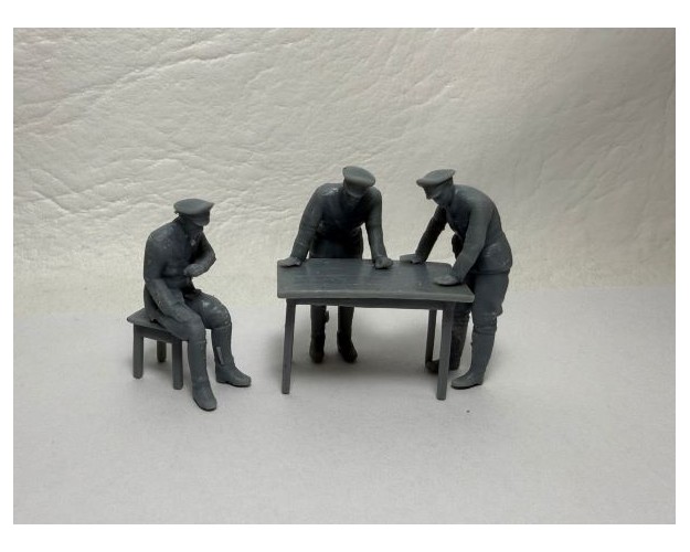 Mesa alemana WWII - 3 figuras