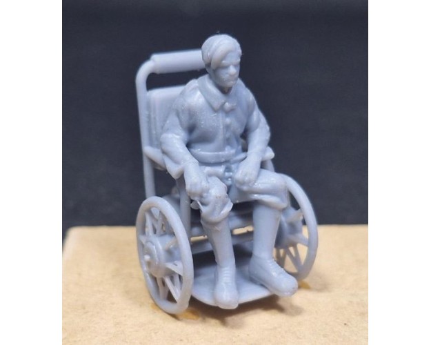WWI Soldado en silla de ruedas