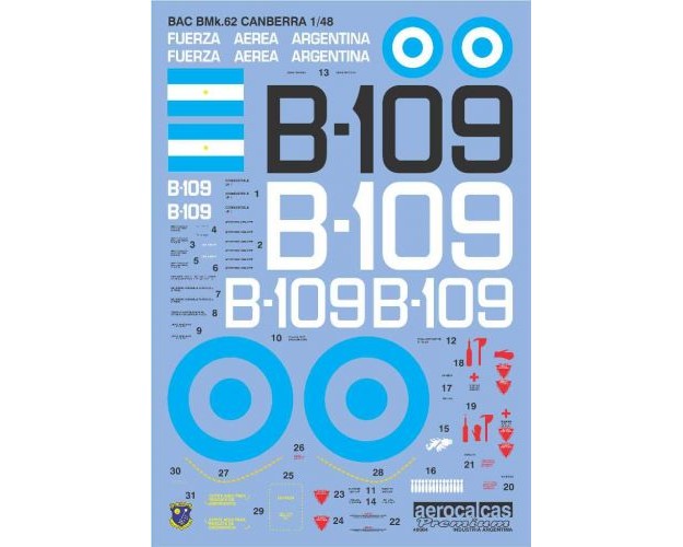 BAC BMk.62 CANBERRA FUERZA AEREA ARGENTINA (48004)