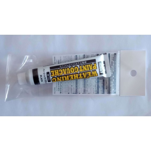 WATER BASED WEATHERING PAINT GOUACHE - NEGRO - PINTURA PARA WEATHERING A BASE DE AGUA