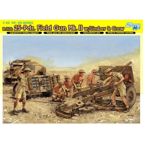 BRITISH 25-Pdr. FIELD GUN MK.II w/Limber & Crew