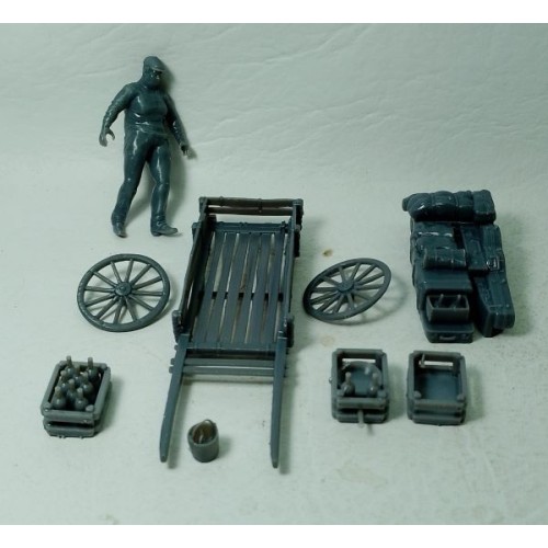 Carreta con figura y equipaje