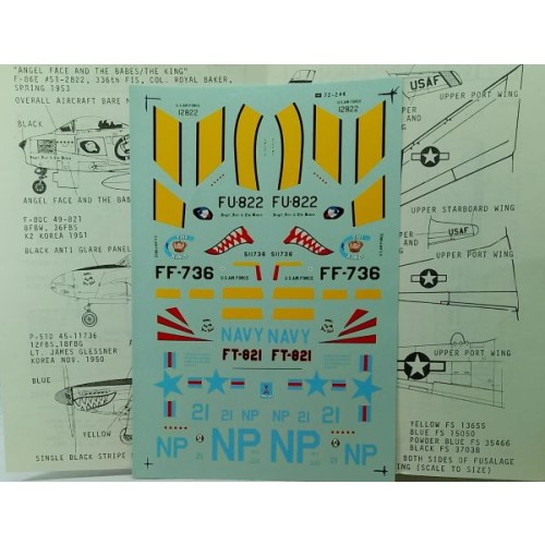 KOREAN WAR ACES F-86E, F-80C, F-51D, F-4U-5N