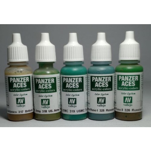 PANZER ACES - SET 5 COLORES - CARRISTAS ALIADOS