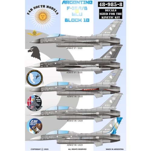 F-16A/B MLU BLOCK 10/15 EN ARGENTINA 1/48
