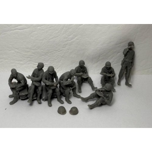 US Army x 8 comiendo WWII