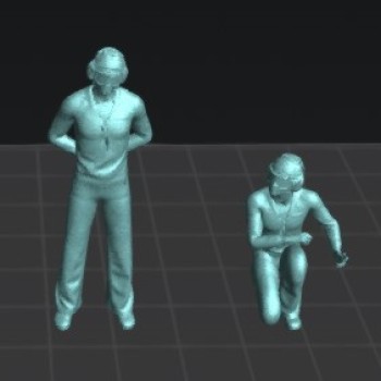 Crew cubierta de portaviones (set.2). 4 figuras - 1/48