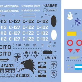 Sabre F-86 F40 Camuflado *** UH-1H Ejercito Arg Antartico (48022)