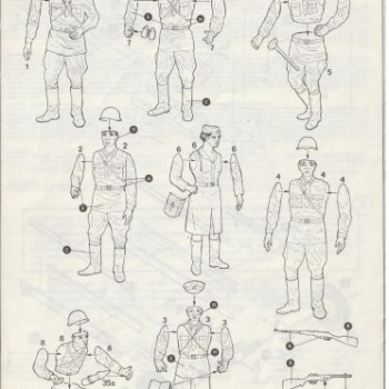 SIRVIENTES SOVIÉTICOS DE CAÑÓN SU-122 (7 FIGURAS - NO INCLUYE CAÑÓN - SIN CAJA)
