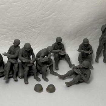 US Army x 8 comiendo WWII