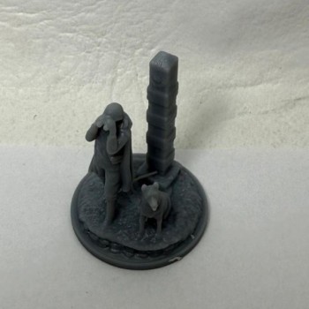 Viñeta de soldado ruso con perro.